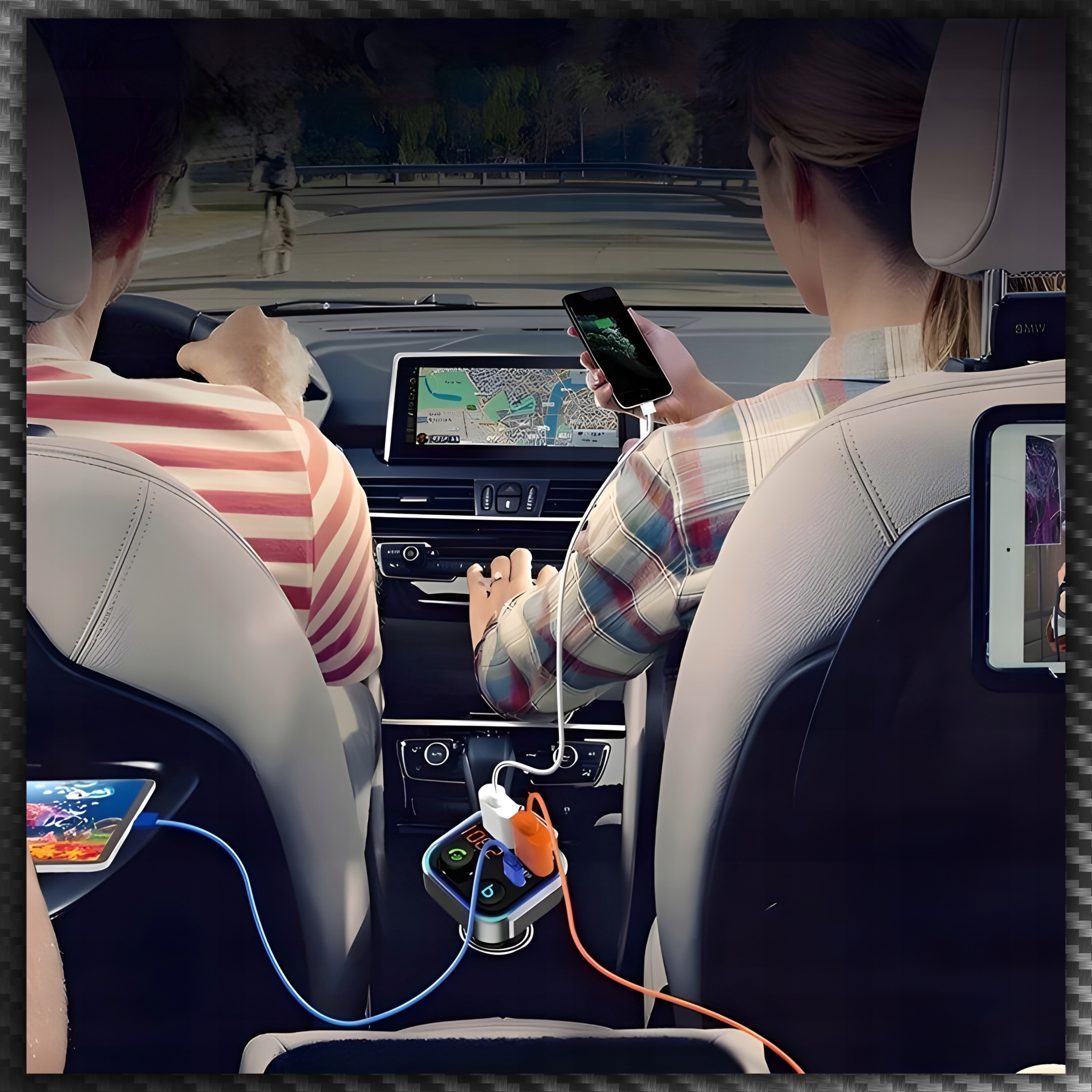 TRANSMITER BLUETOOTH AUDIO FM MP3 BT SZYBKA ŁADOWARKA 3X USB QC 3.0 RGB Cechy dodatkowe wbudowany mikrofon