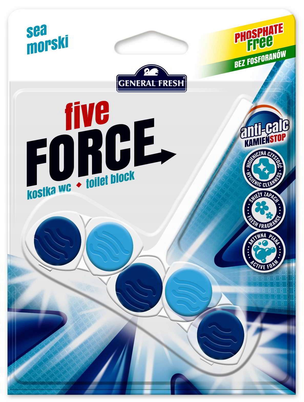 

General Fresh Five Force Kostka Wc 50g Morski