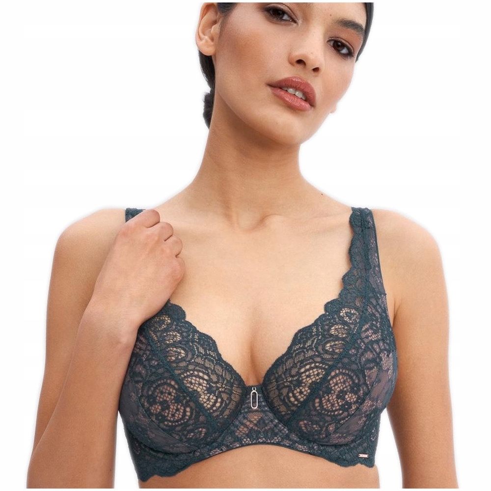 80E * Biustonosz Alles Marea Bralette Braletka Soft Miękki Koronkowy