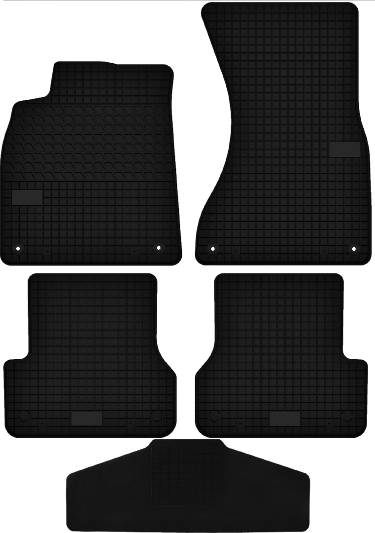 Gumové gumové koberce s tunelem určené pro Audi A6 C7 (2011-2018) Tunel