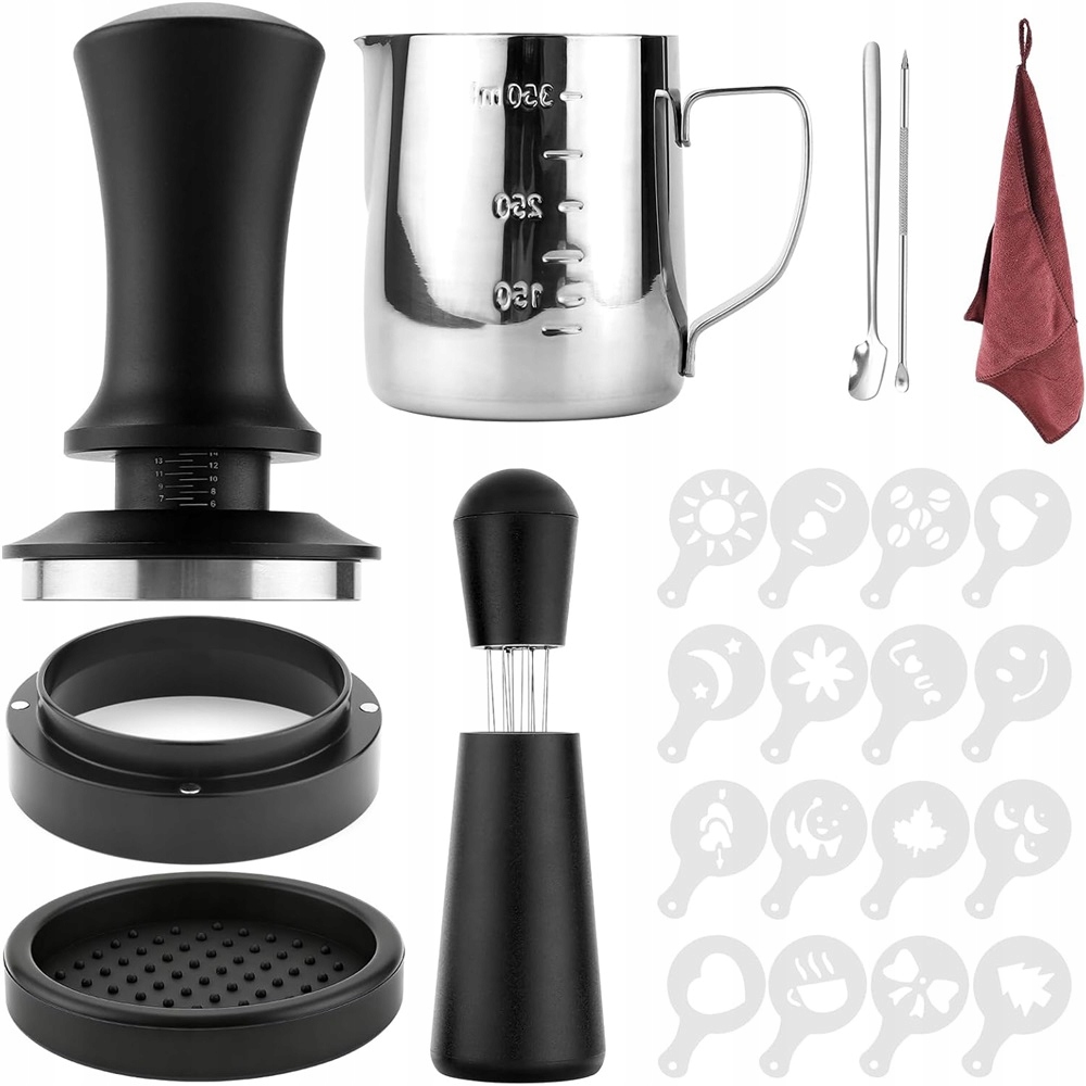 Levně 25W1 Tamper Šlehač na kávu Ocelový Příslušenství Pro Espresso Robustní Odolný