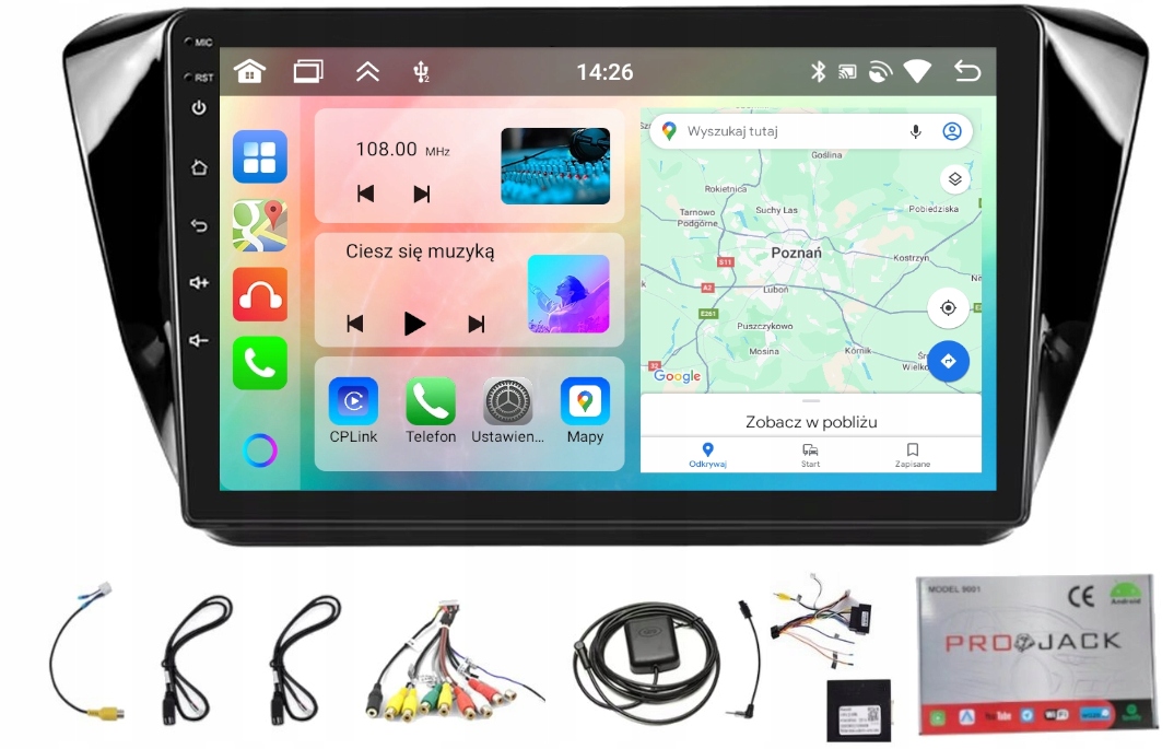 Gps Navigace A Android Škoda Superb 2015-2019 Carplay Wifi 4GB 64GB
