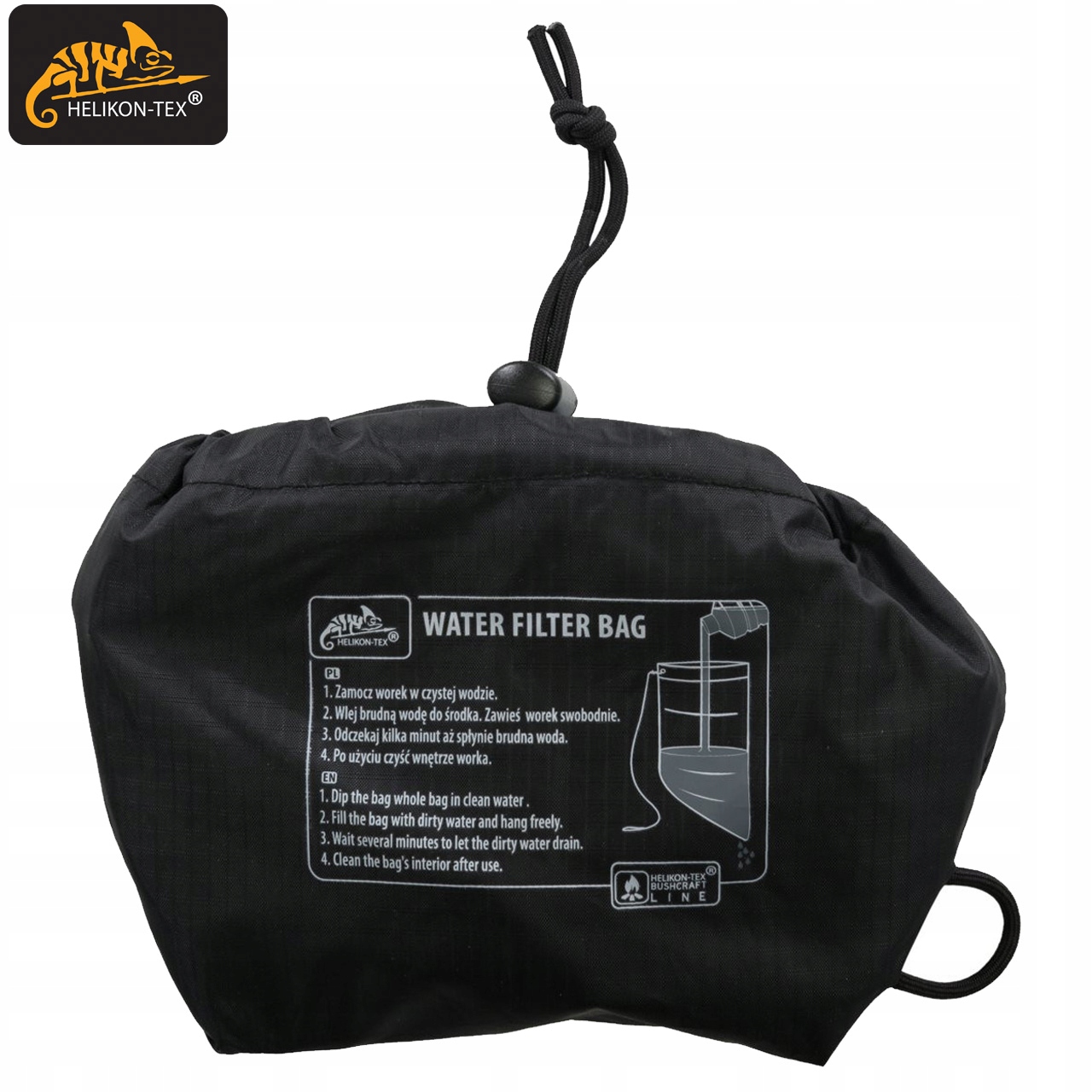 FILTR DO WODY TORBA FILTRUJĄCA WOJSKOWA HELIKON Model Water Filter Bag
