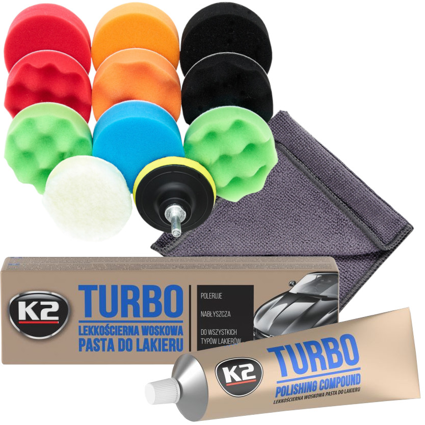 

Zestaw K2 Turbo 120G + Gąbki Do Polerowania 80MM