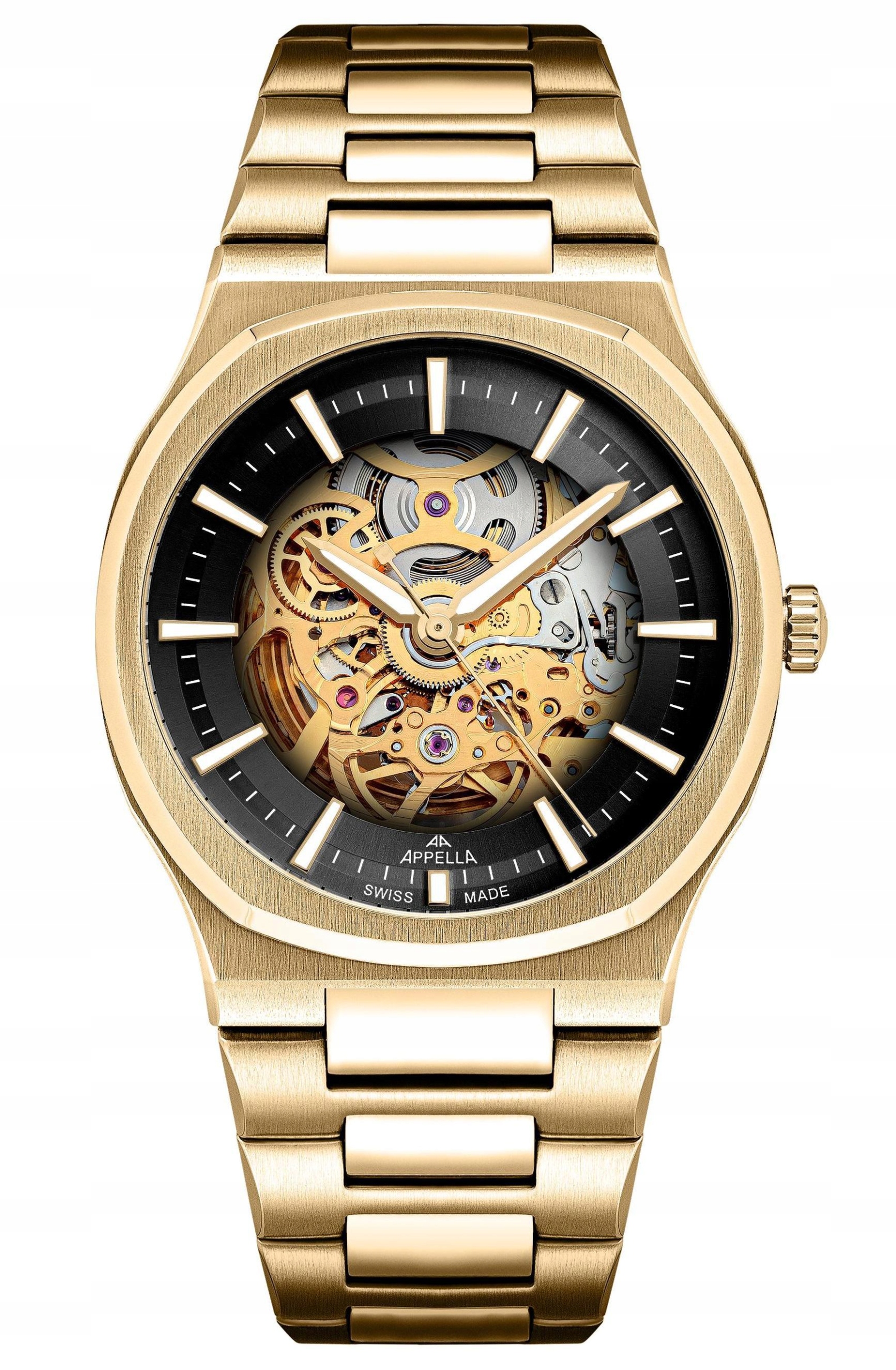 Nové Originální Pánské hodinky Appella L12006.1114AS Automatický skelet