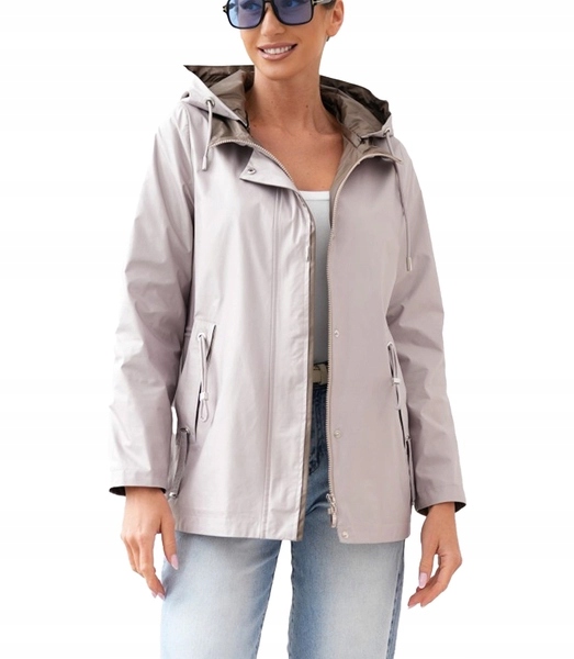 Dámská přechodová parka bunda s kapucí Wiola 40