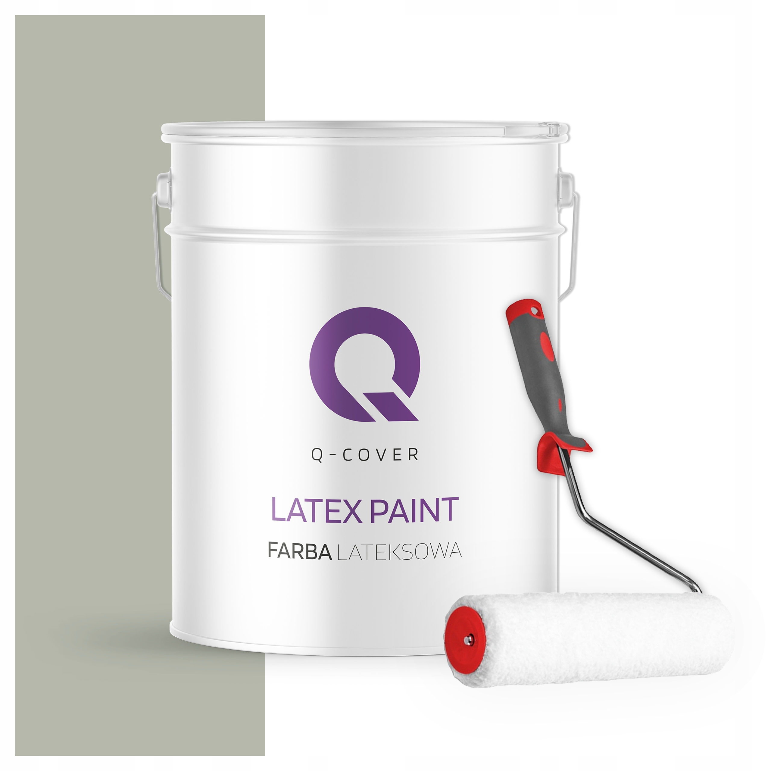 Latexová farba na steny stropov Hlboký mat 10L Farba Khaki H1747 valček