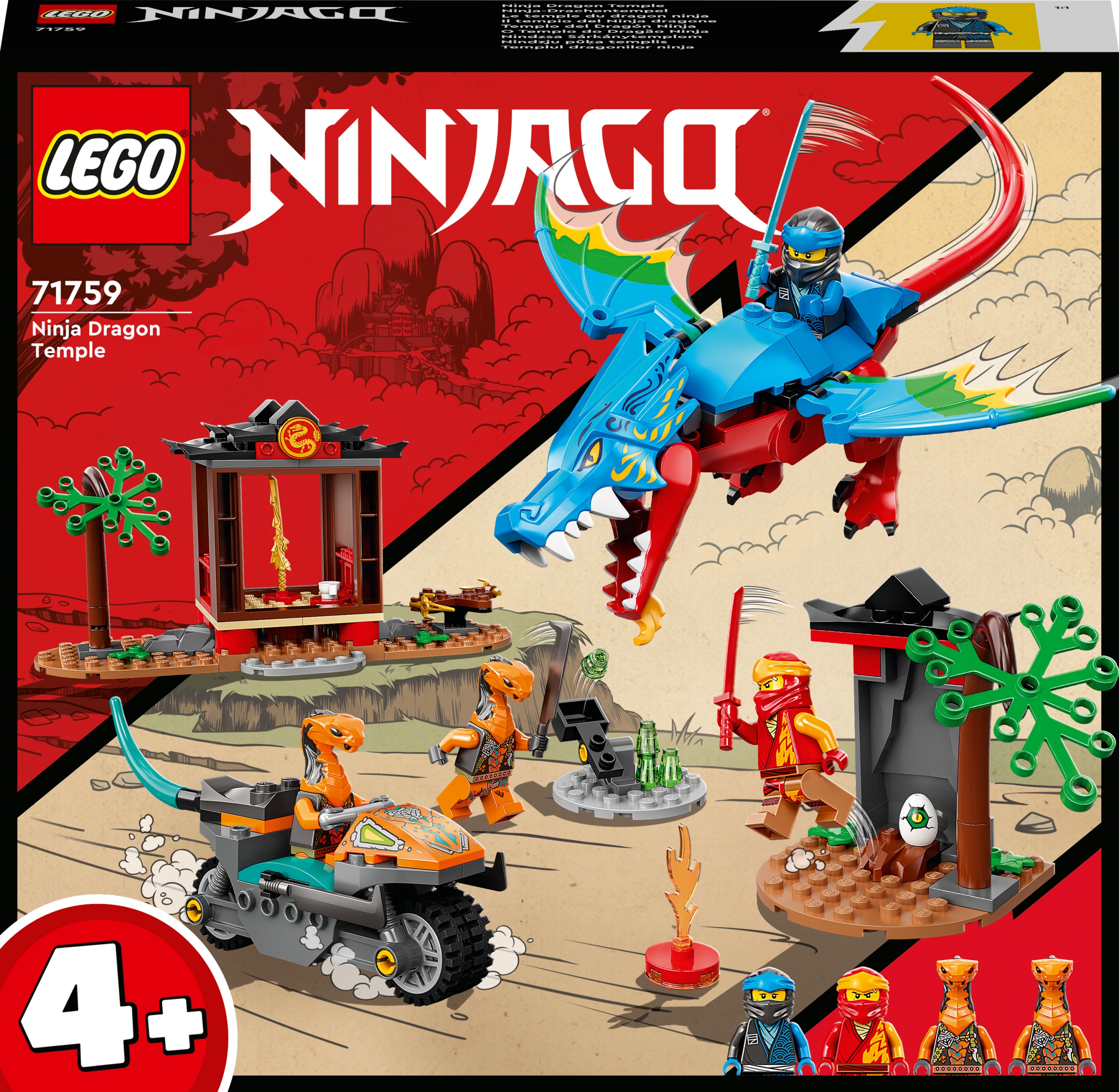 

Lego Ninjago Świątynia ze smokiem ninja 71759 4+