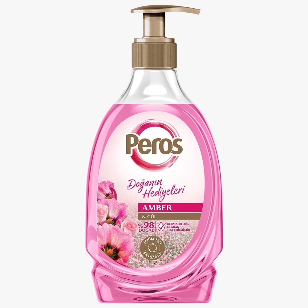 PEROS TEKUTÉ MÝDLO S VŮNÍ JANTARU A RŮŽE