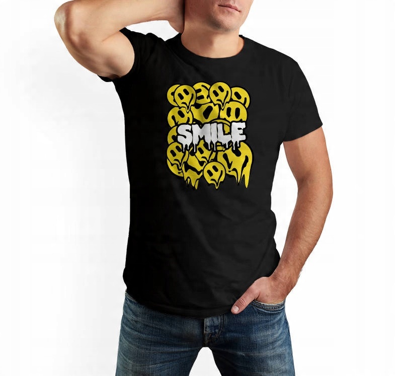 

Koszulka męska Smile t-shirt z nadrukiem 3XL