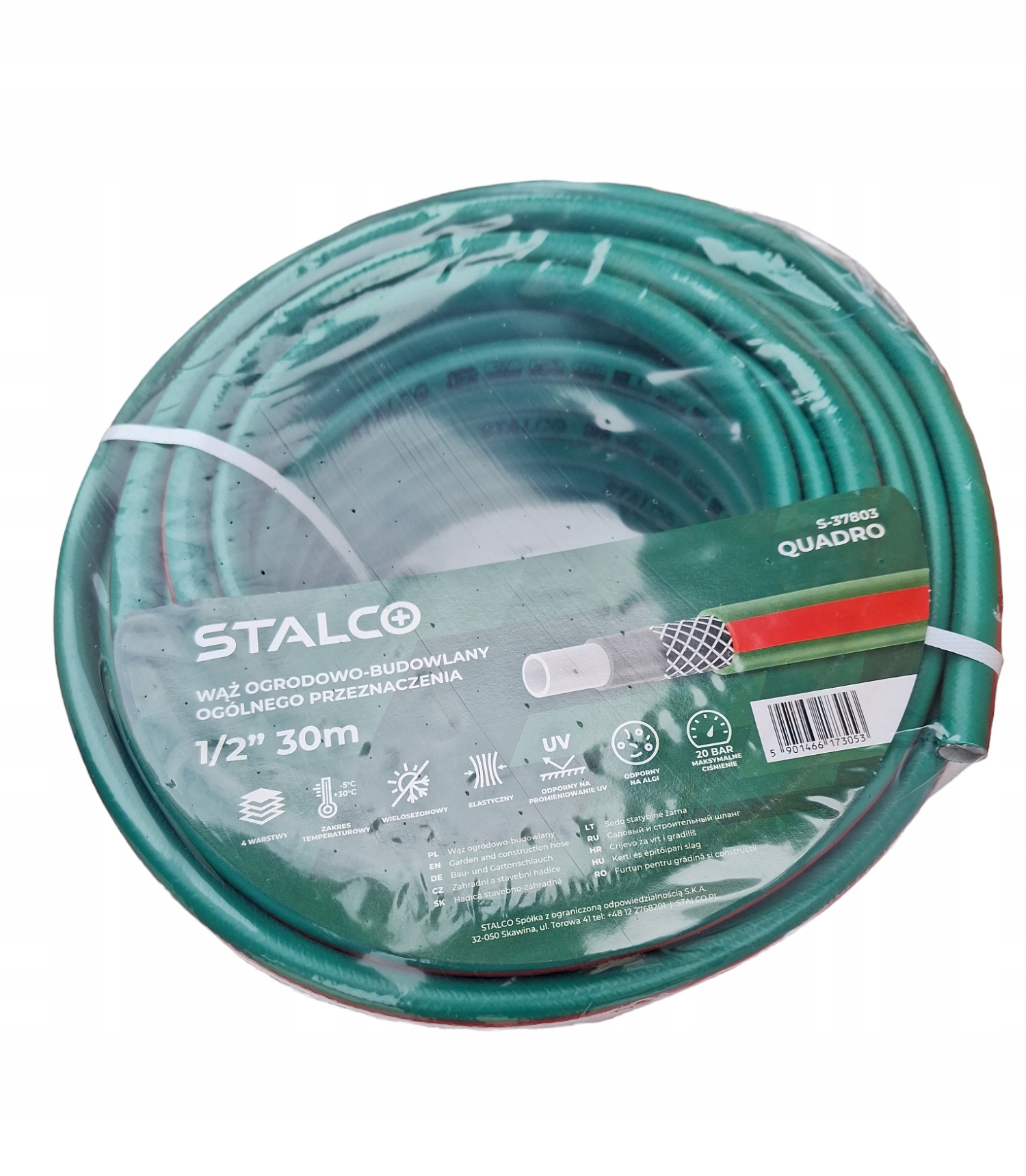 

Stalco Wąż Ogrodowy Szlauf 4 Warstwowy 1/2 30MB
