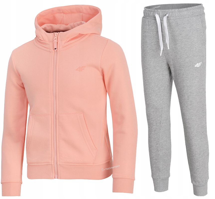 

4F Dziewczęcy Dres Komplet Bluza Spodnie 164