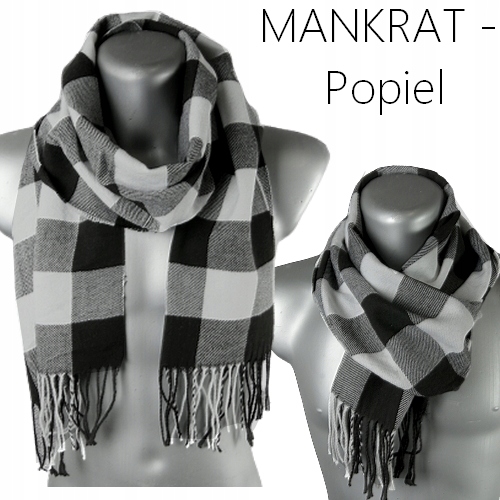 STYLOWY SZALIK Męski w KRATĘ CIEPŁY komin, KOLORY Marka Distribution4you