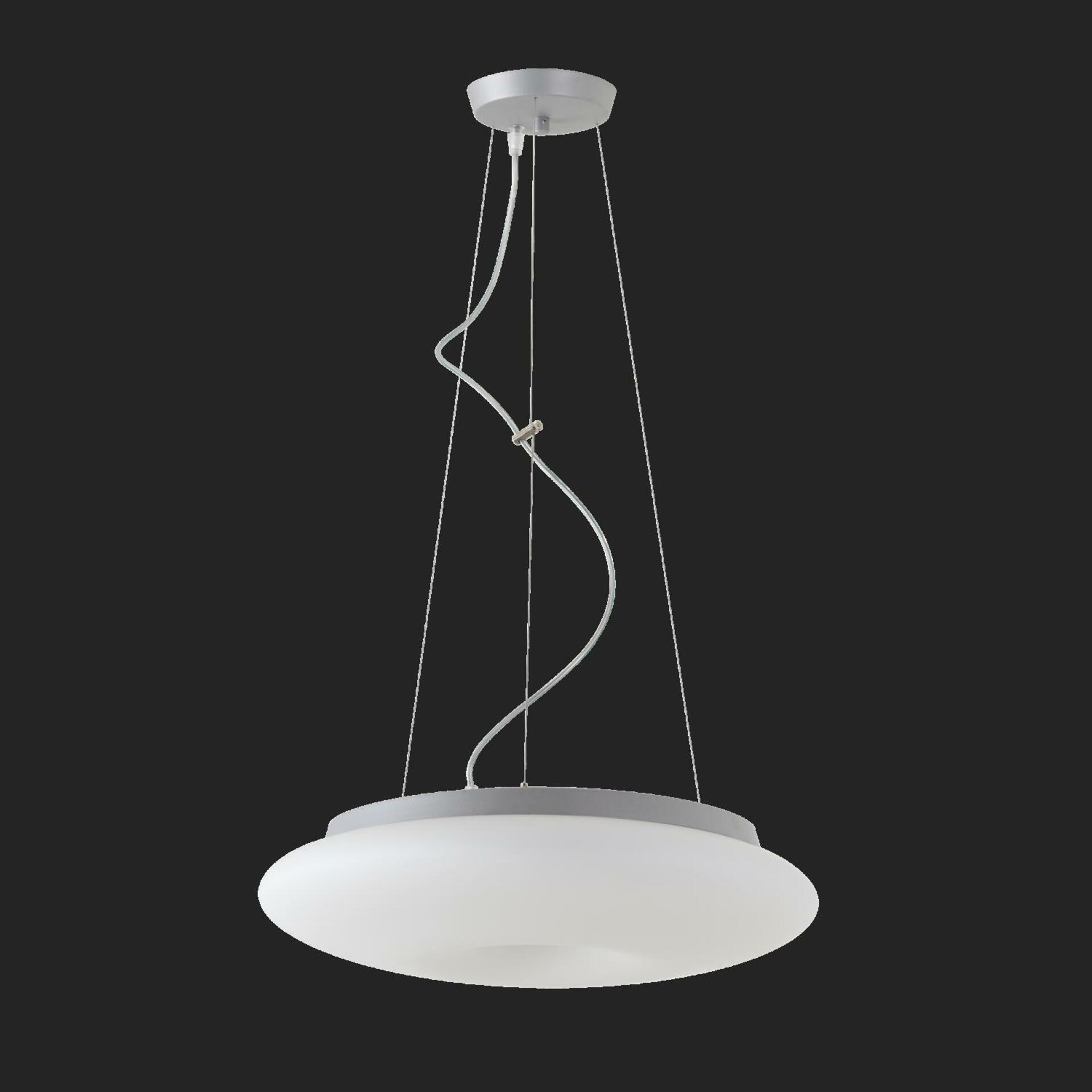 Osmont 60453 Saturn L2 závesné sklenené svietidlo strieborná biela IP20 3000