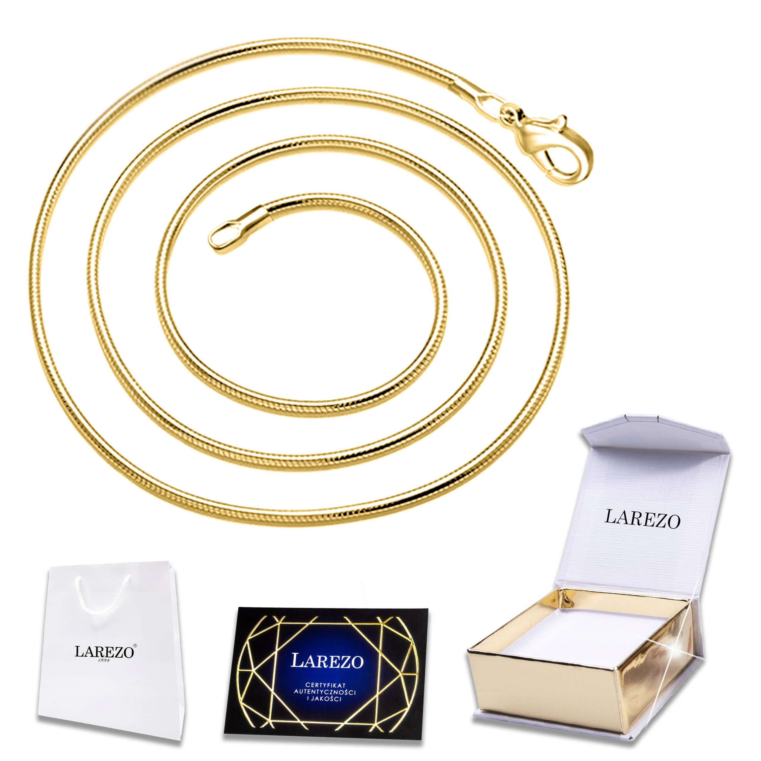 Zlatý Řetízek Žilka Linka Zmijka Had 50 cm Dlouhý Dámský Snake Stříbro 925