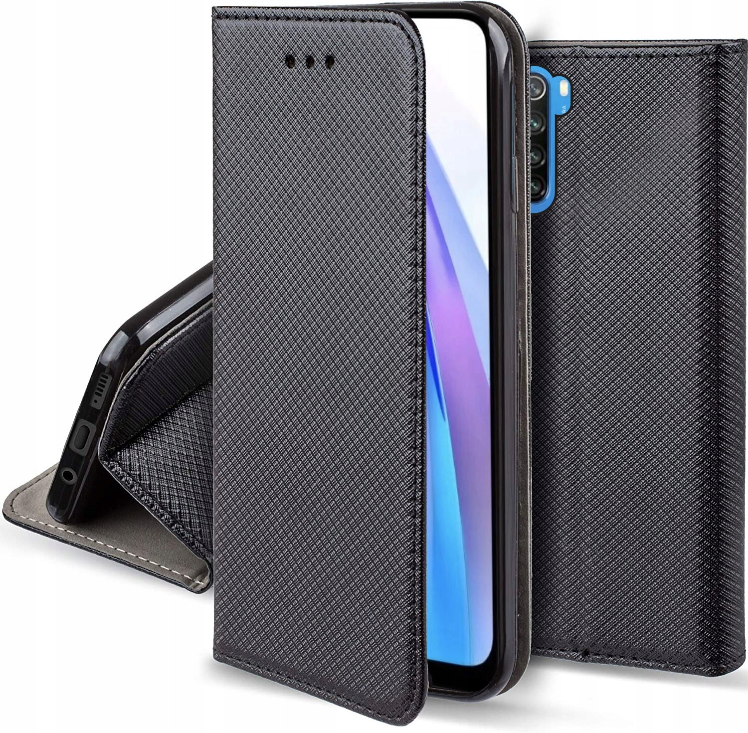 Etui do XIAOMI REDMI NOTE 8T SMART MAGNET +SZKŁO