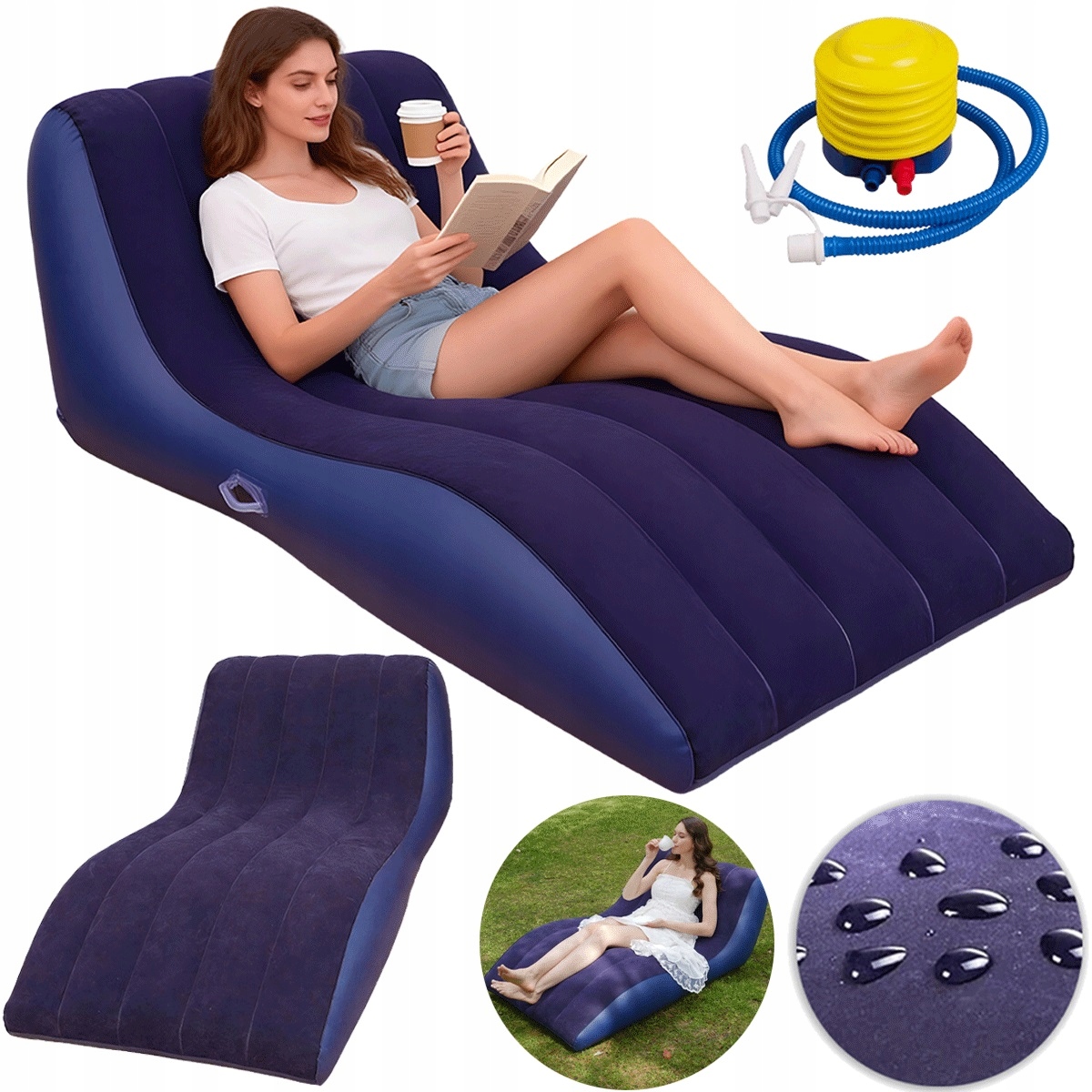 Zahradní Lehátko Lehátko, nafukovací, ergonomické, pohodlné pro plavání