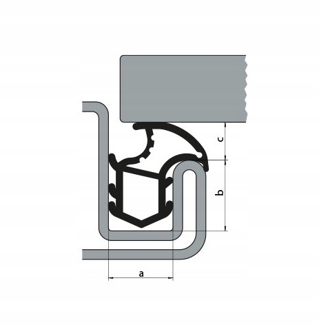 USZCZELKA KDA 47 GRAFITOWA DRZWI WEJŚCIOWE OŚCIEŻNICA METALOWA 5 mb Długość (cm) 500 cm