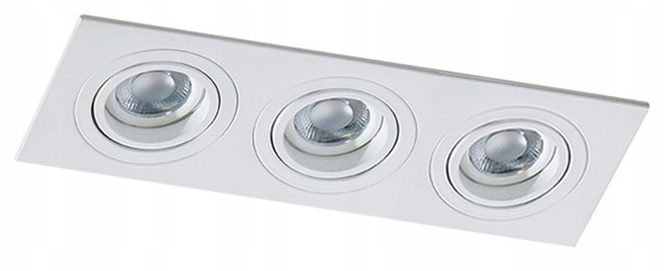 Trzypunktowa biała oprawa wpuszczana oczko Caro 3