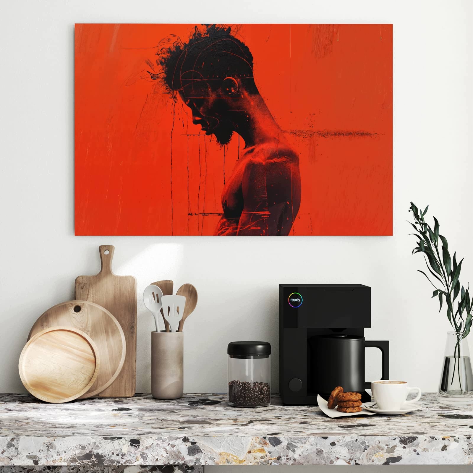 Magnetická tabule Ciemnoczerwone Profil 90 × 60 cm