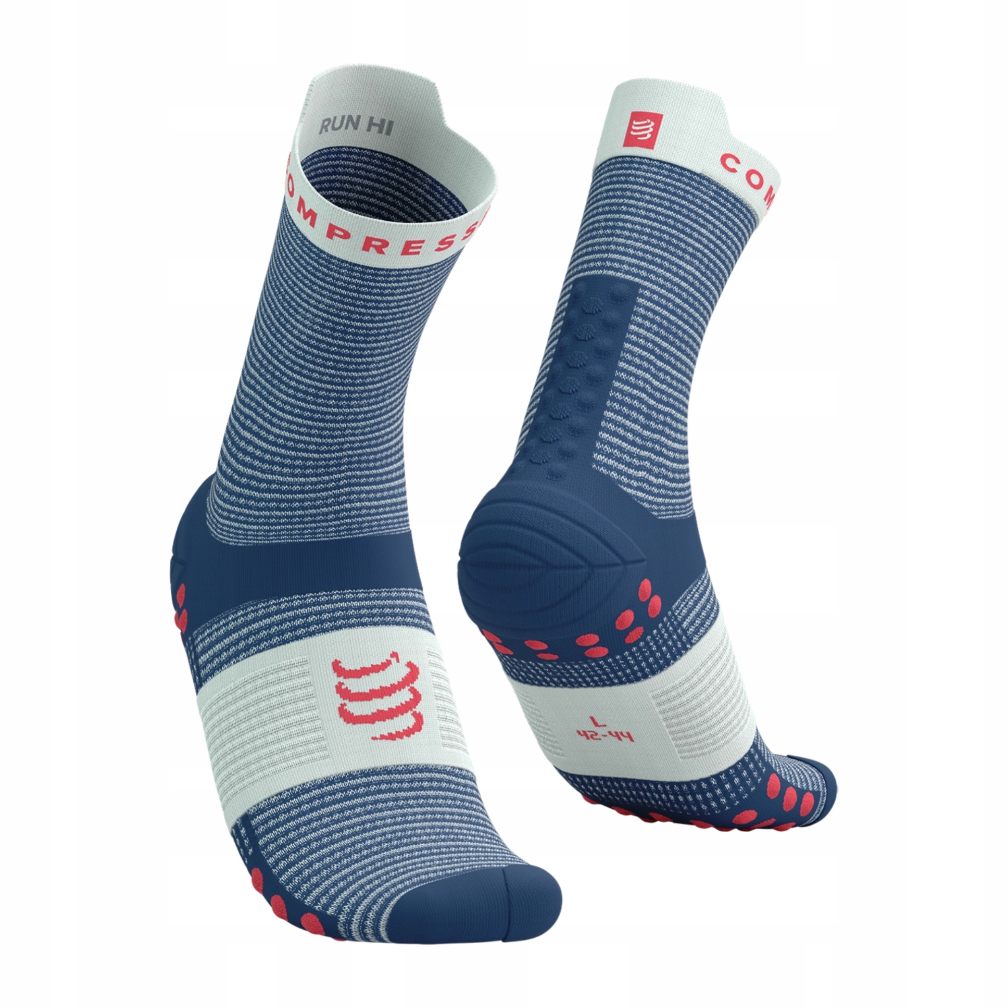 Skarpety do biegania Compressport Run High V4.0 Wysokie za kostkę T2