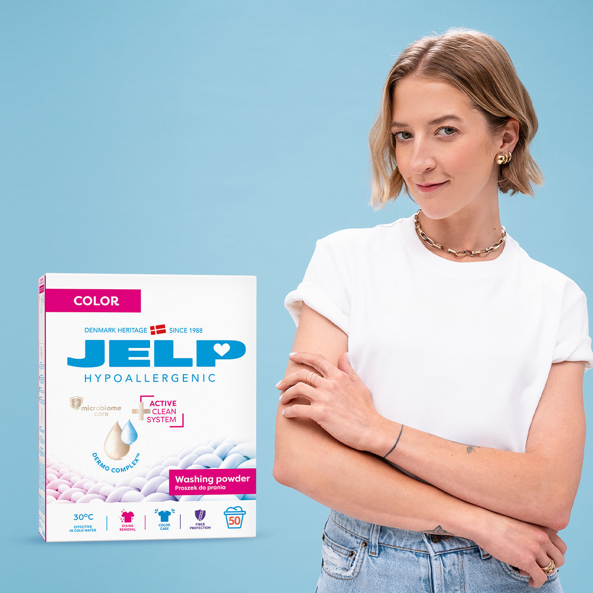 JELP HYPOALLEGENIC KOLOR HIPOALERGICZNY PROSZEK DO PRANIA UBRANEK COLOR 3KG Marka Jelp