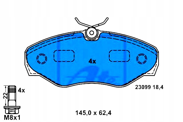 Ate Brzdové Destičky Renault Přední Trefa 01- Viva