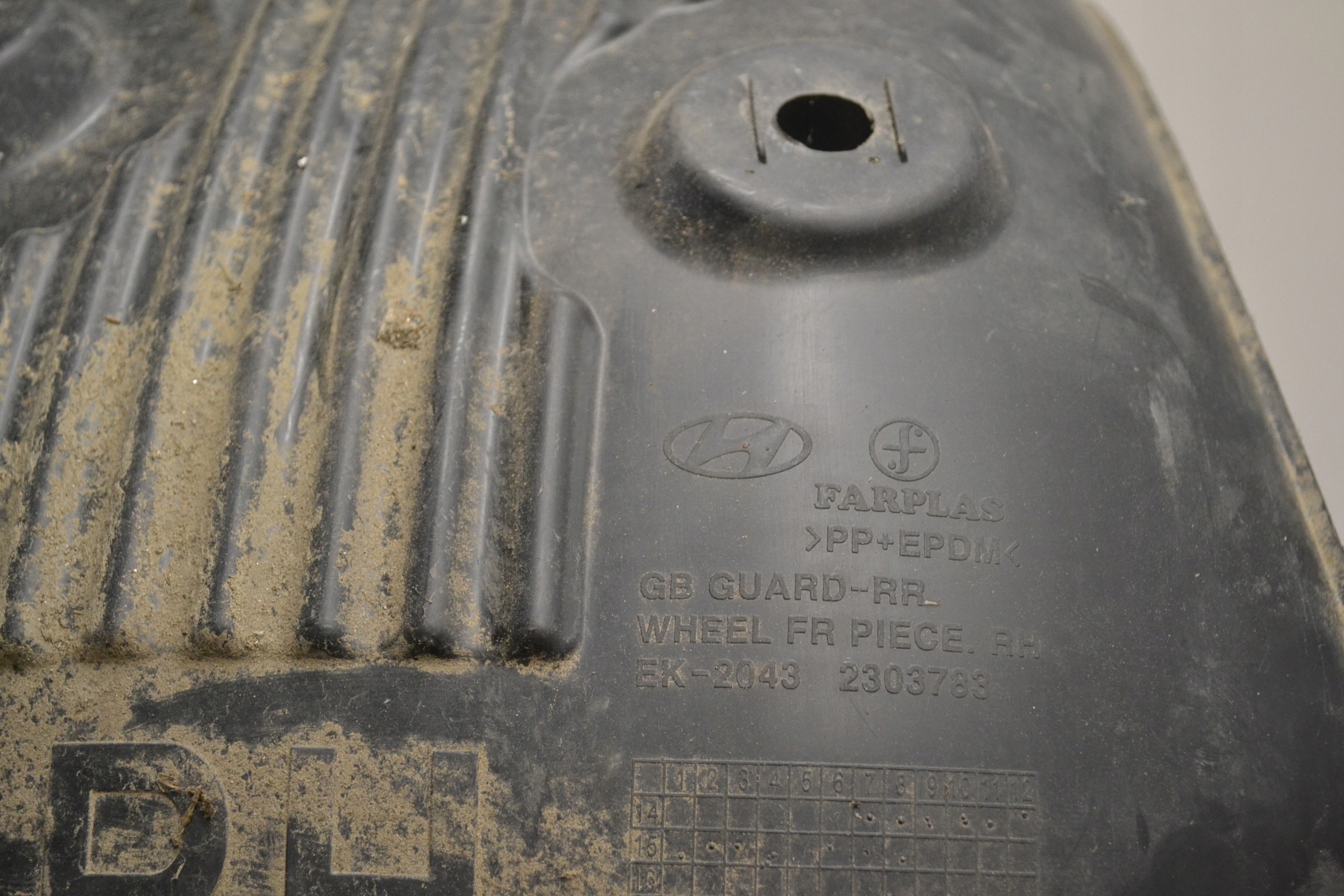 mudguard rear part right HYUNDAI I20 II 14-20 2303783