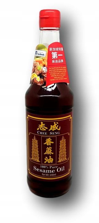 Chee Seng Olej z černého sezamu 100% 650 ml koření asijského dresingu
