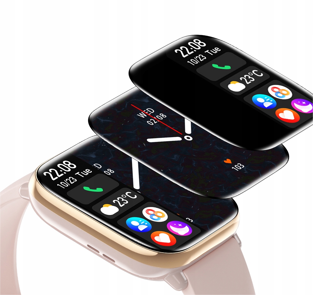 Smartwatch Zegarek Damski Sport Zdrowie Rozmowy Powiadomienia Amoled Marka Inna