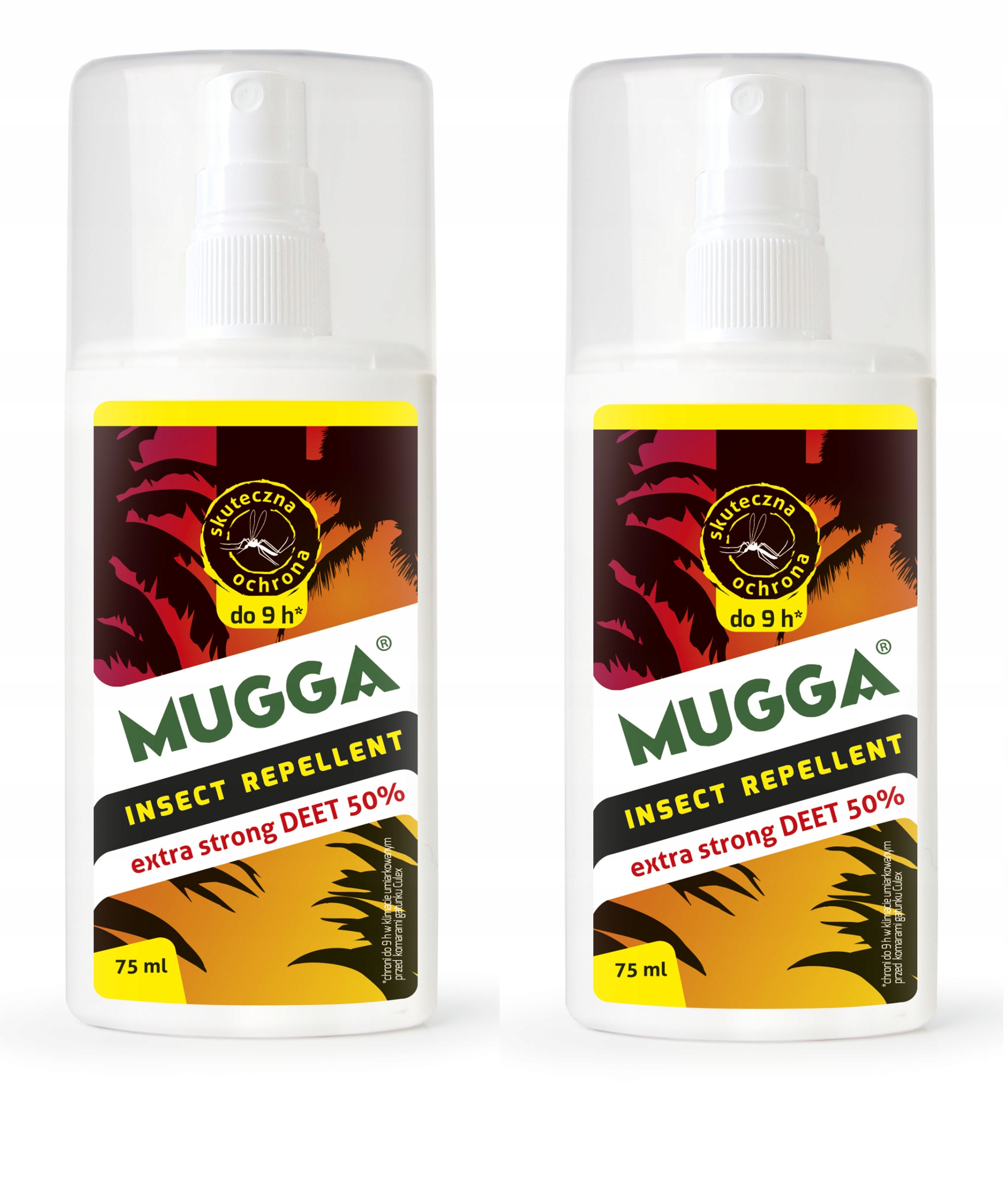 

Zestaw Mugga Spray 2 op. 50% Deet 75 ml