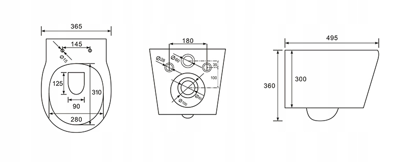 VELDMAN MISA WC ALBA RIMLESS DESKA SLIM PREMIUM Rodzaj miska podwieszana