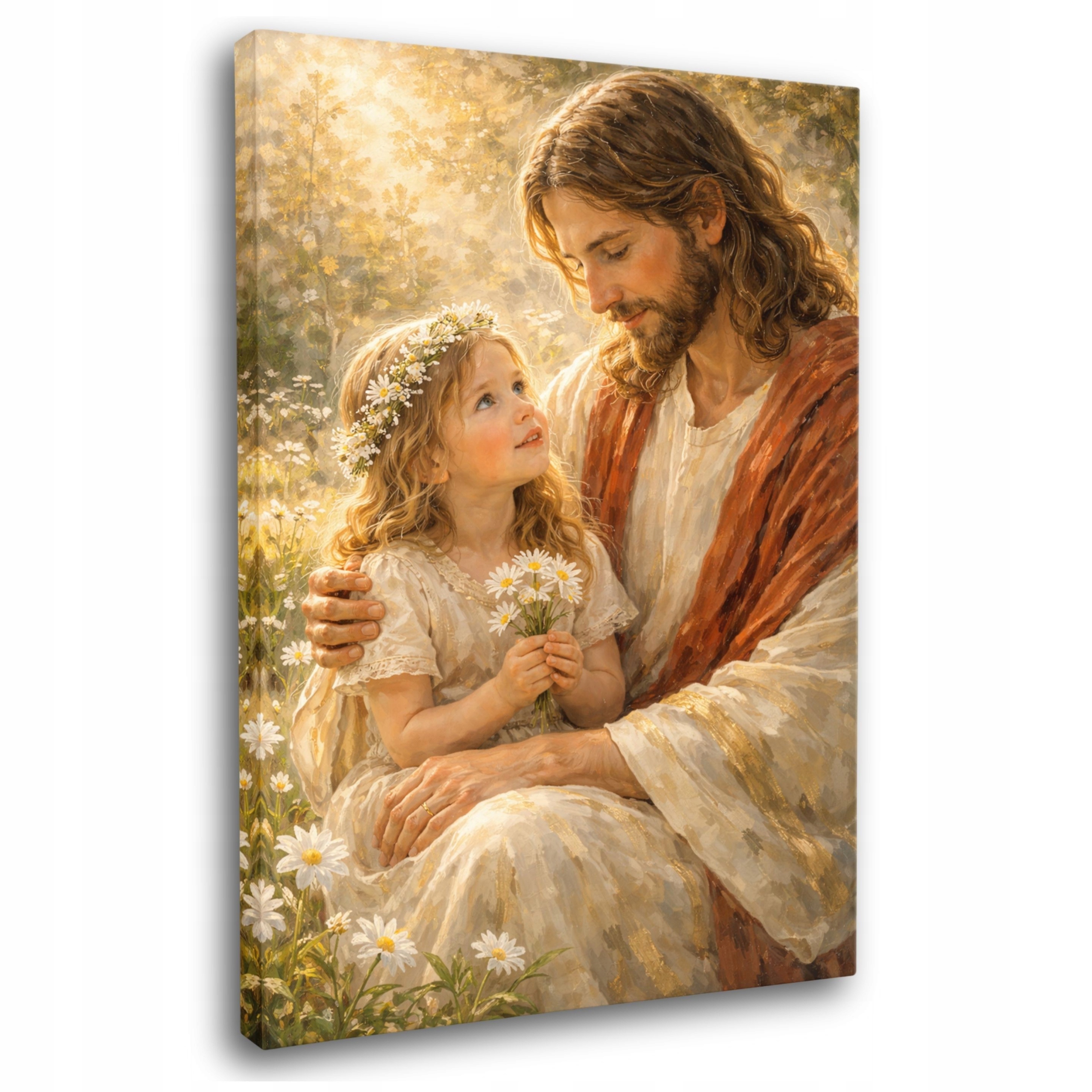 Obraz do Salonu Obrazy na Płótnie 40x60 Religijny na Komunie Jezus