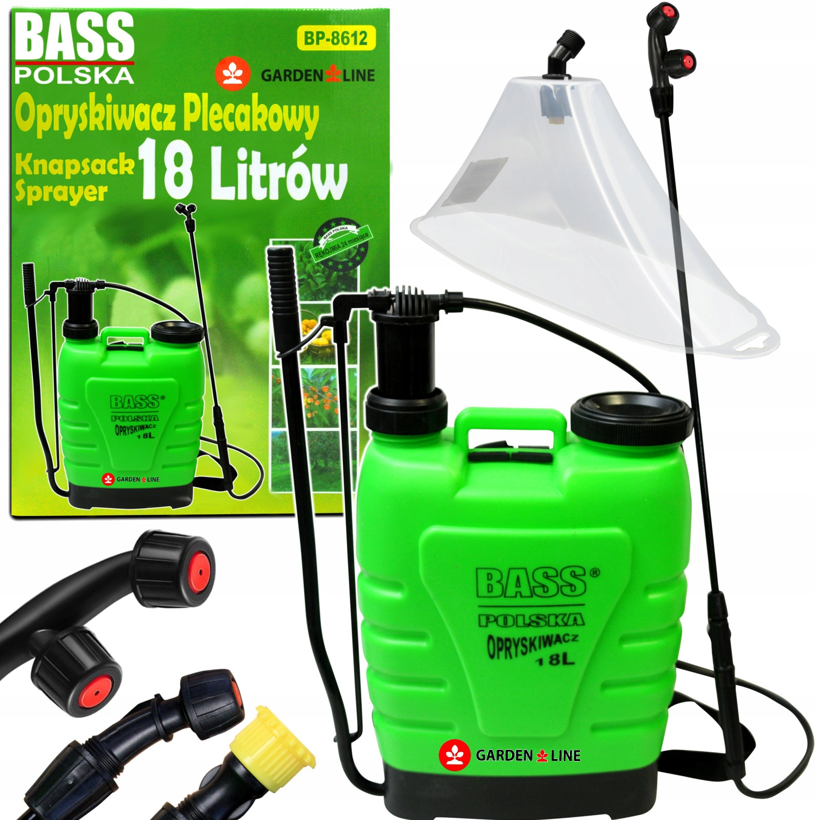 

Bass Opryskiwacz Plecakowy 18L Osłona Herbicydowa