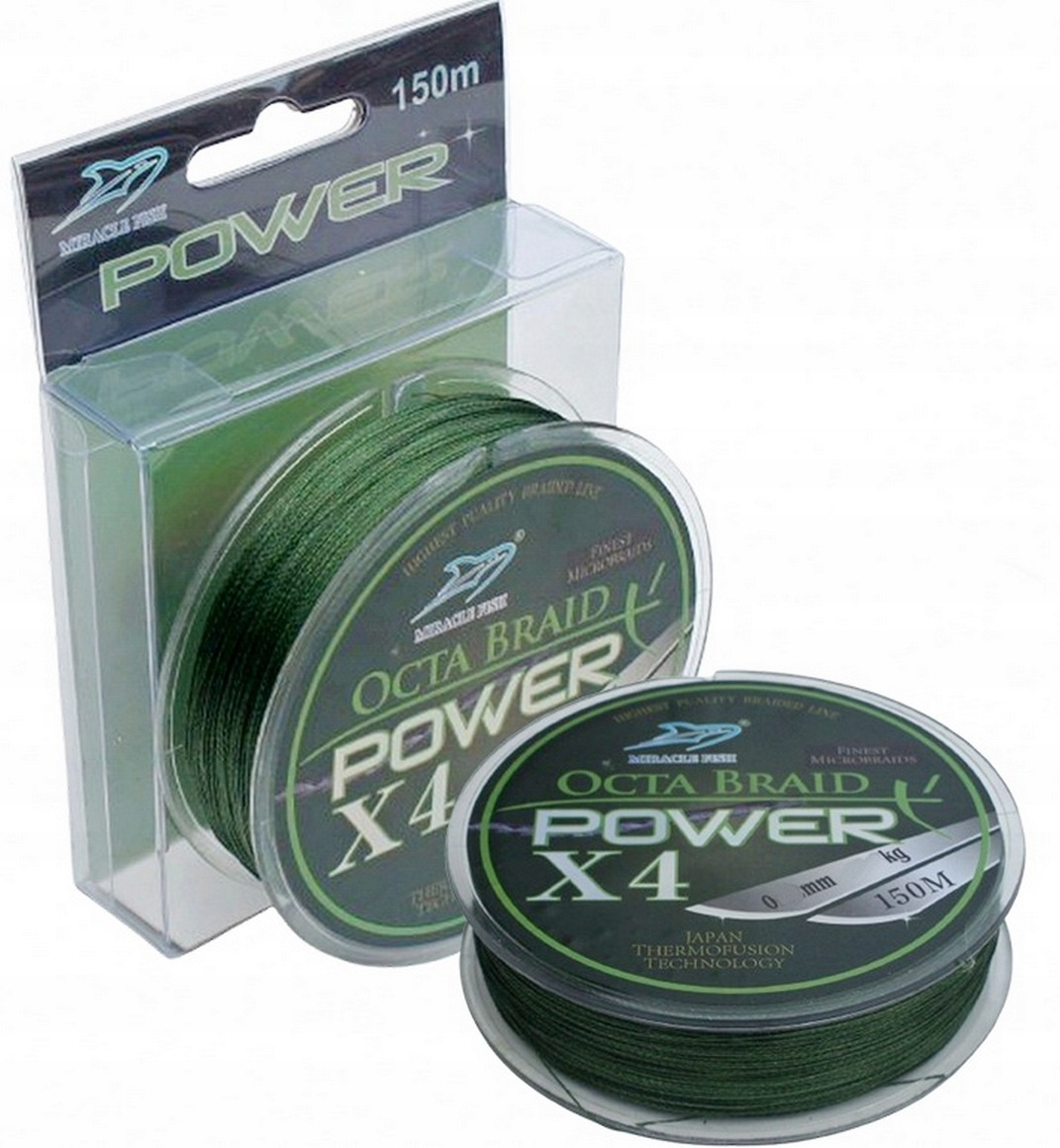 Plecionka Octa Braid 0,22/150 Power X4 Splotowa Spinning 8,80 Kg Zielona