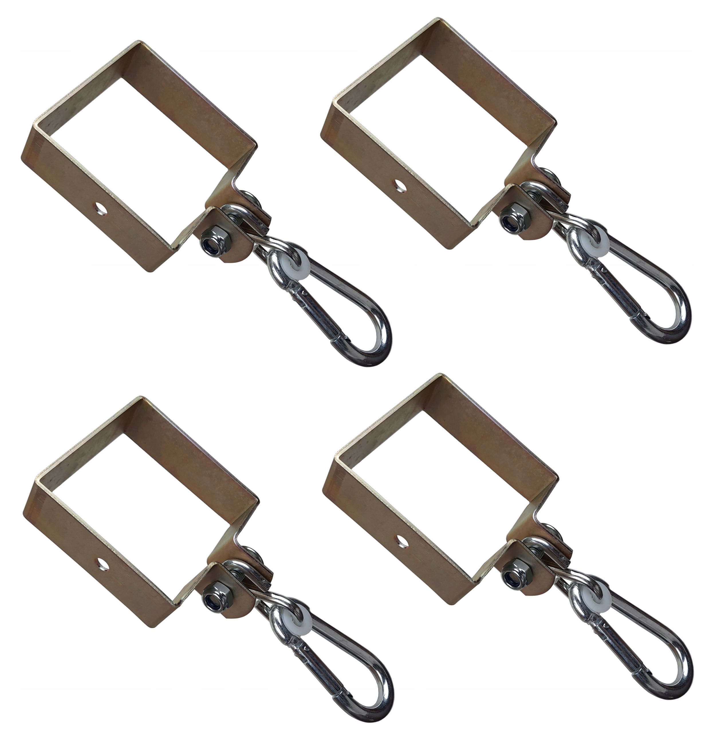 Mocowanie huśtawki obejma hak huśtawkowy kwadrat 120x120 mm 4 sztuki