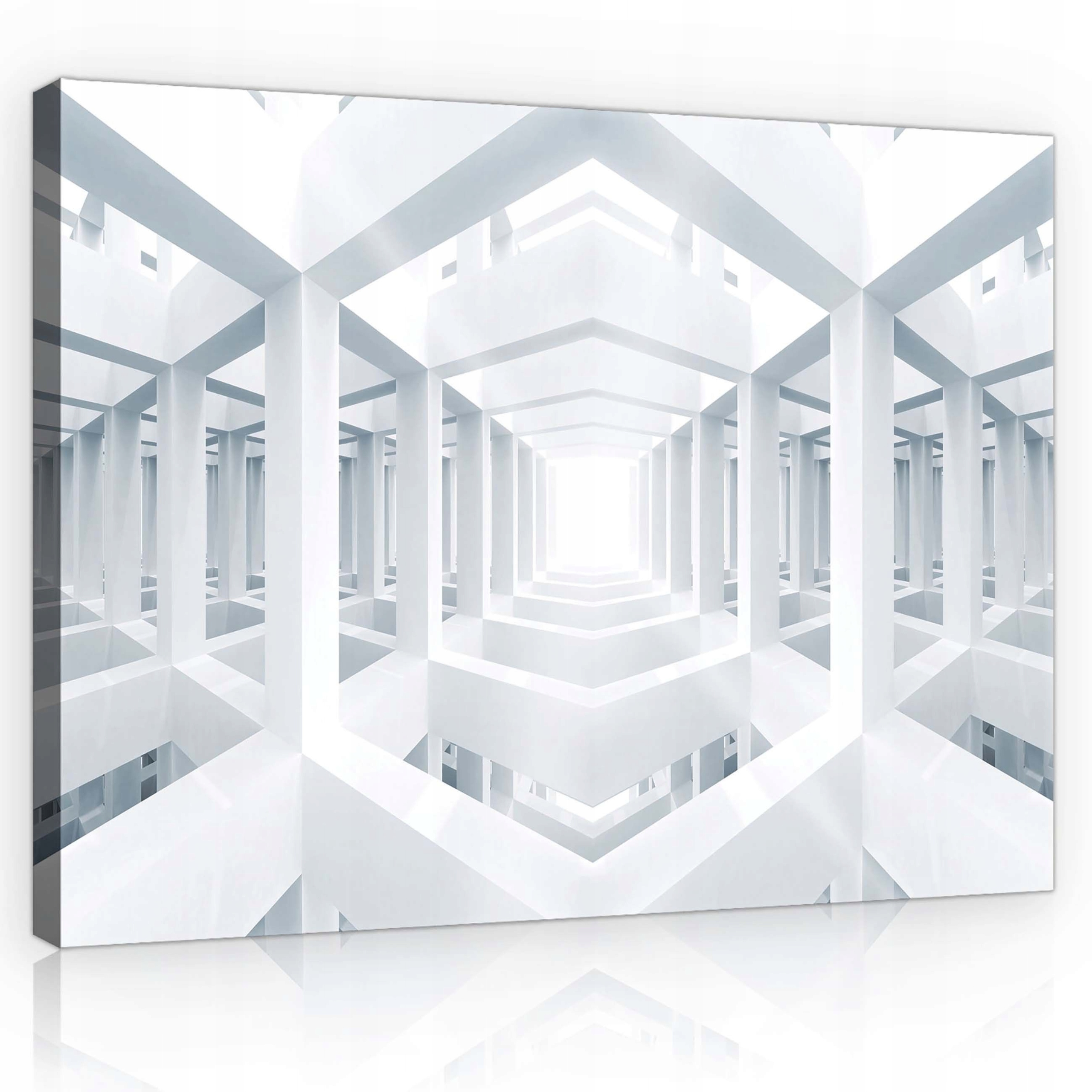 Obraz 100x75 Geometrie světla a cesty Lesklý tunel do obývacího pokoje Minimalismus