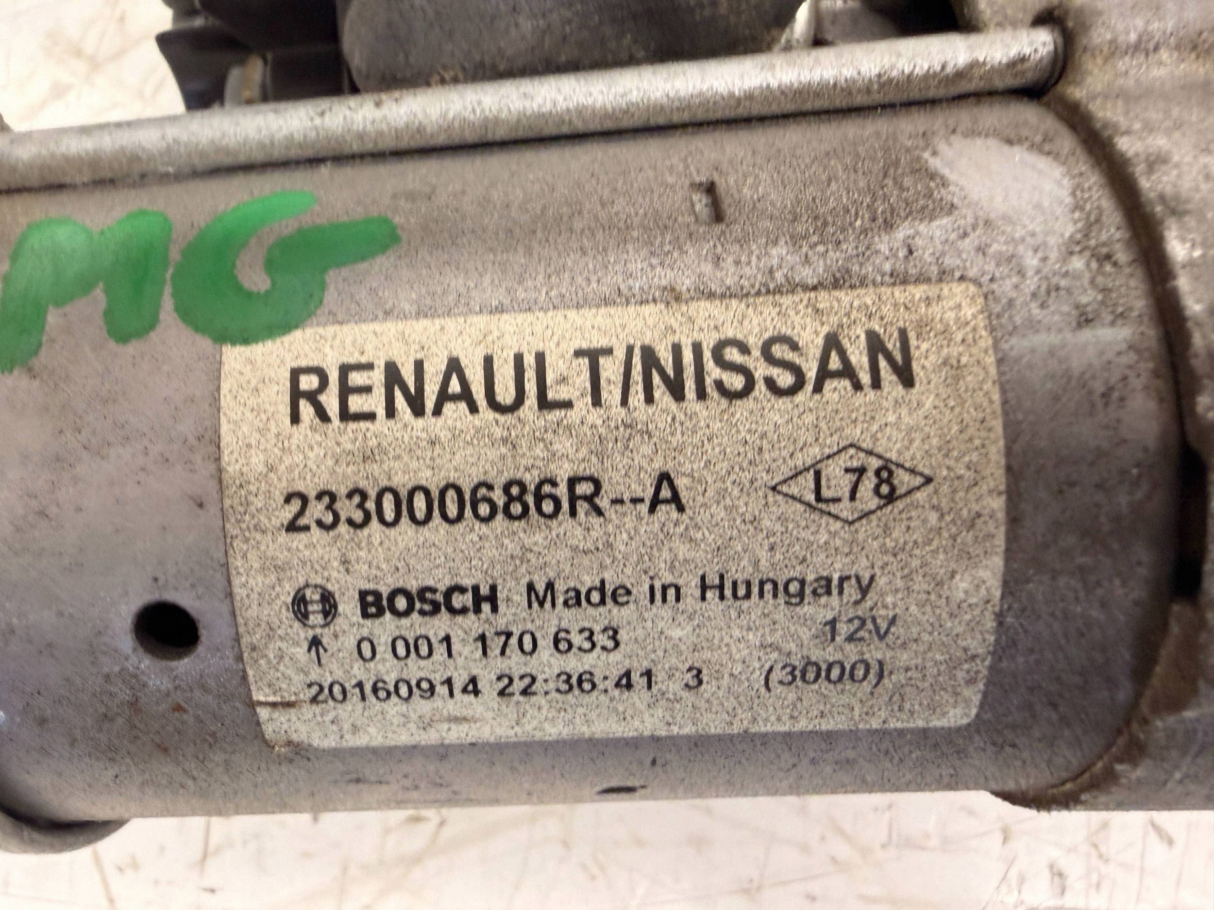 Renault Megane IV 1.6 dCi starter 233000686R