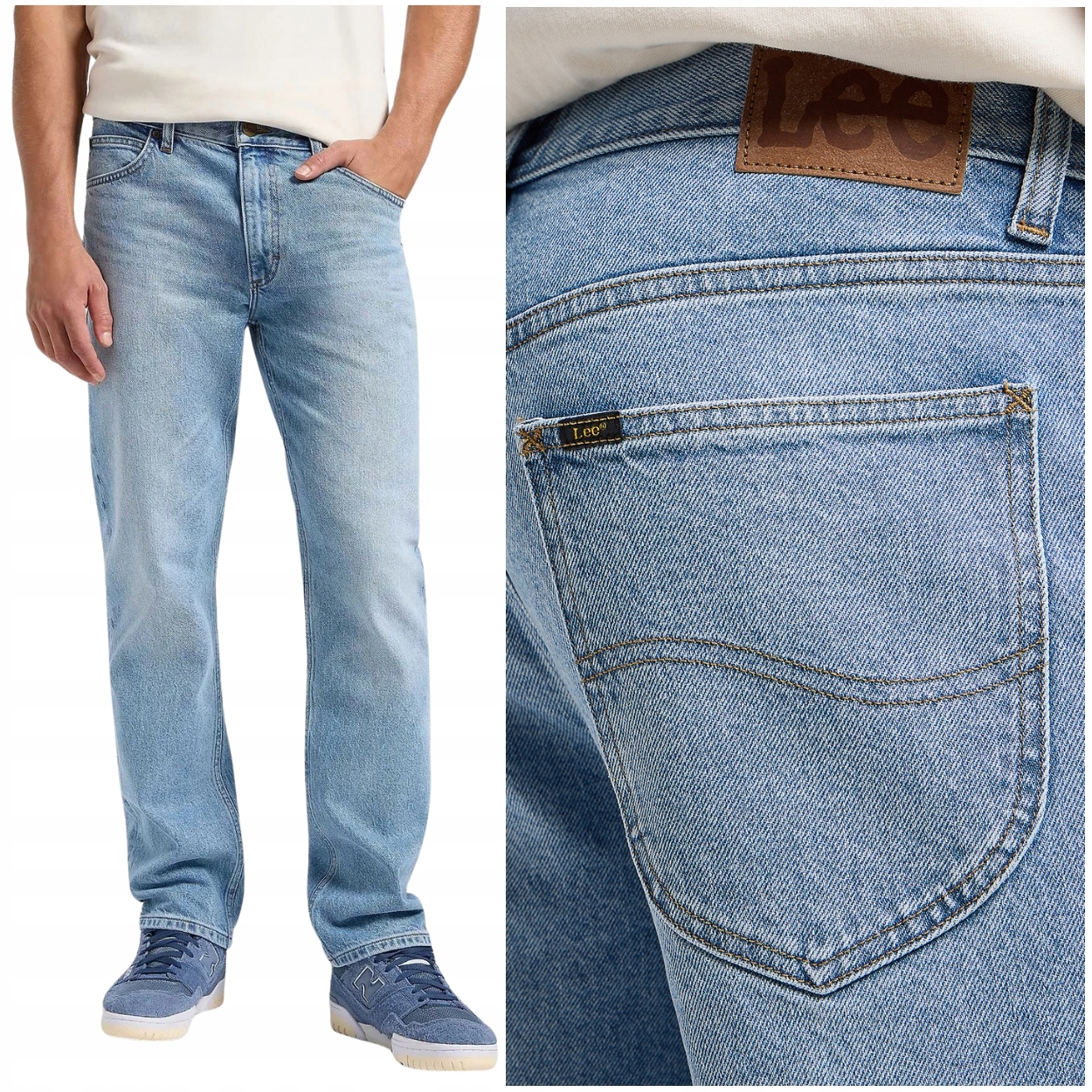 Lee West relaxed straight Old Time Džíny jednoduché džínové kalhoty W31 L32