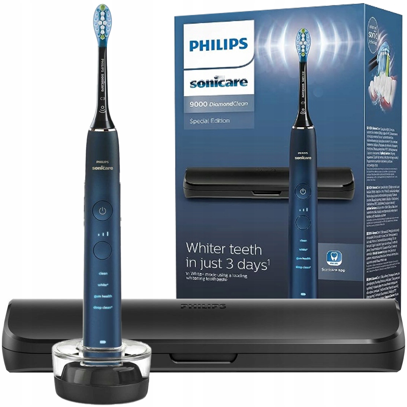 PHILIPS DIAMOND CLEAN 9000 HX9911/88 ELEKTRICKÁ SONICKÁ ZUBNÁ KEFKA PUZDRO