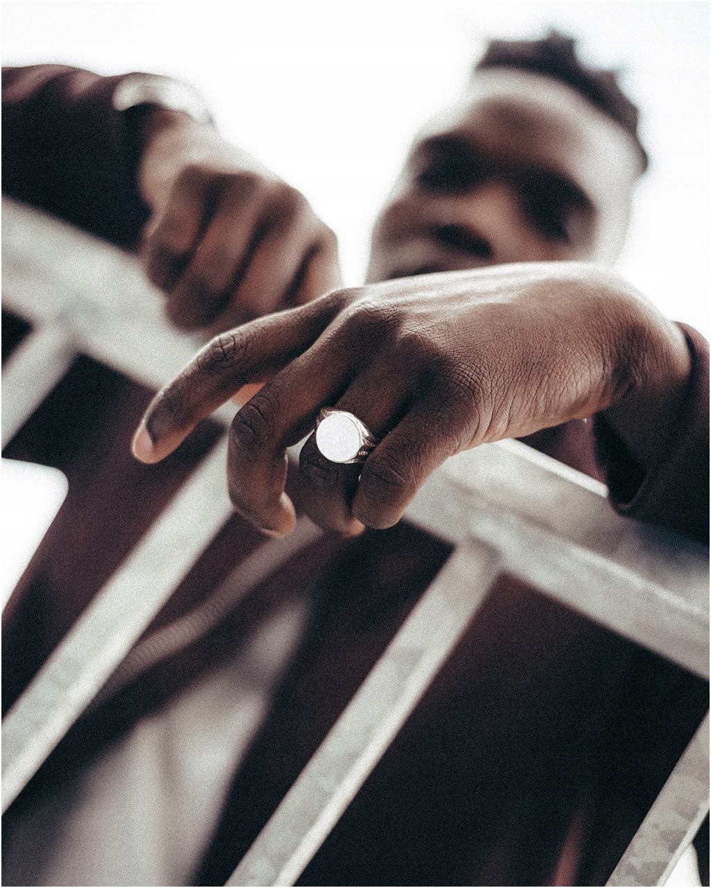 Pierścionek srebrny sygnet męski gładki OKRĄGŁY rodowany SREBRO 925 Kod producenta RP0010#R-28