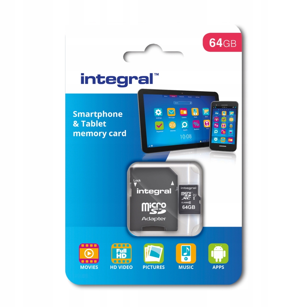 

Integral karta pamięci microSDXC CL10 90MB/S 64GB