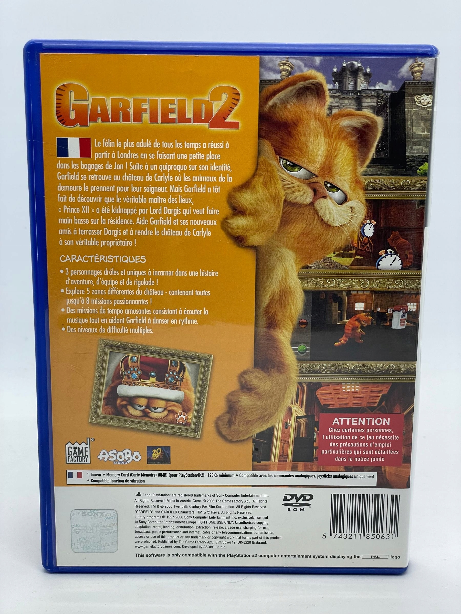 Gra Garfield 2 PS2 Tematyka przygodowe