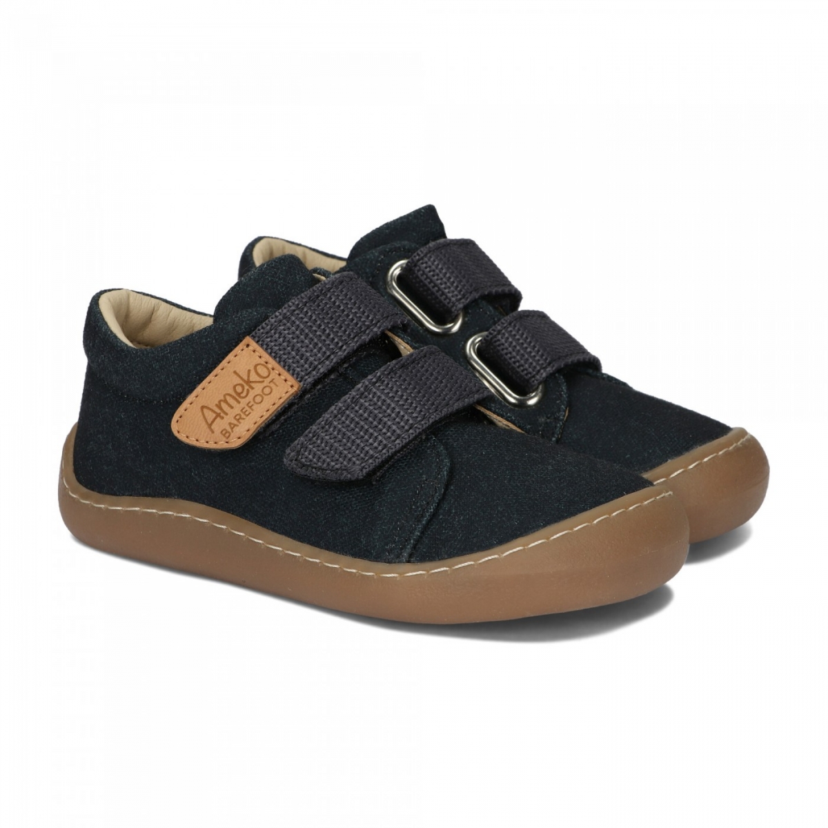 Ameko tenisówki Barefoot Neo Black na rzepy roz.21