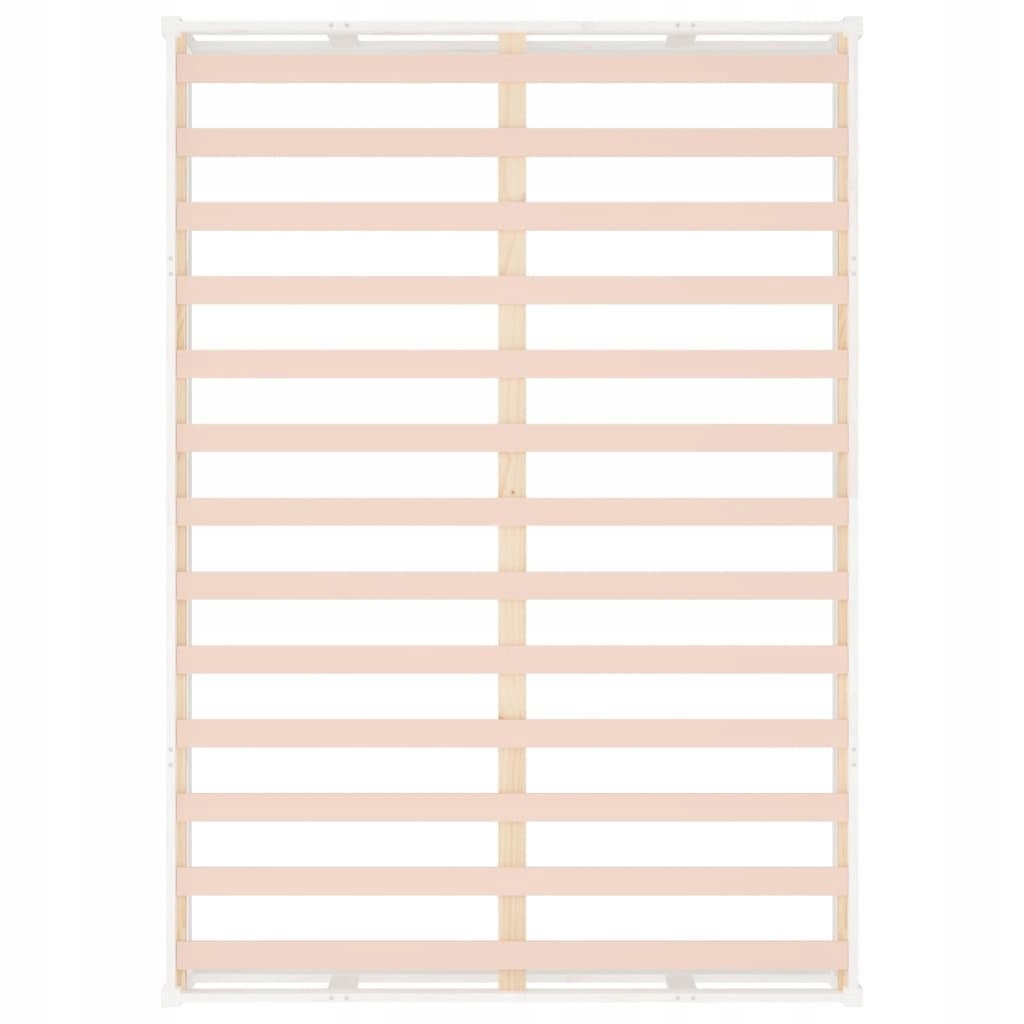 RAMA ŁÓŻKA BIAŁA 120X190CM PODWÓJNA DREWNO Regulacja bez regulacji