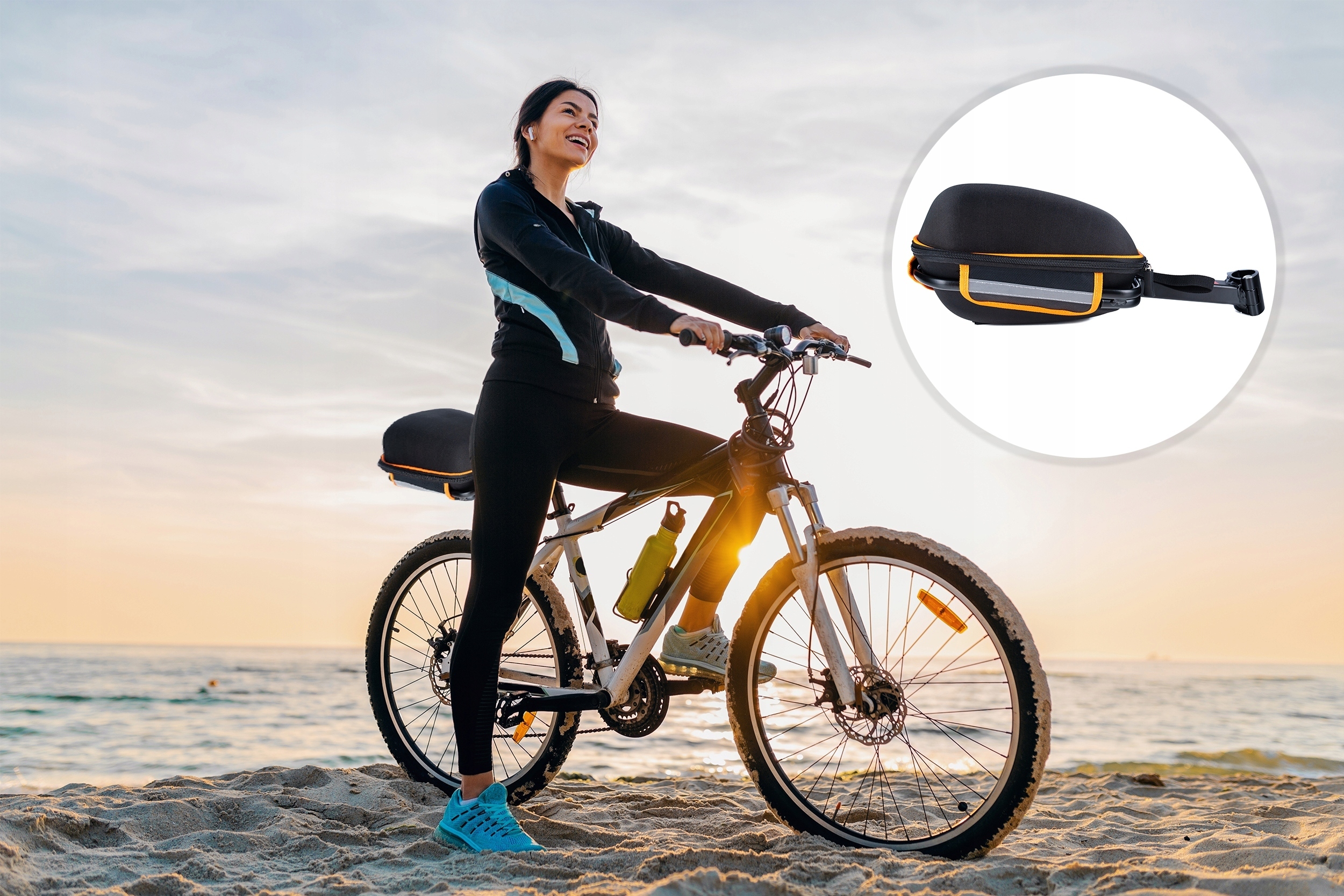 Sakwa Torba Rowerowa Na Rower Zapinana + Bagażnik Do Sztycy Pokrowiec Marka Gotel