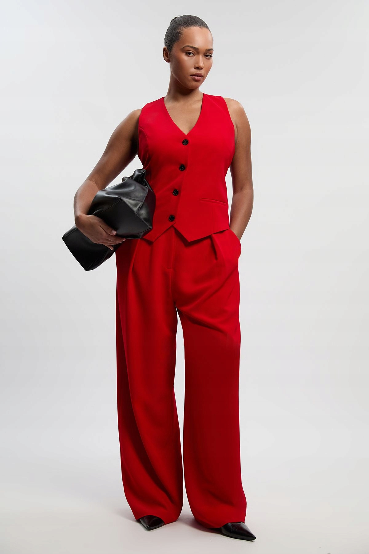 Červené Široké Kalhoty Karen Millen 3XL