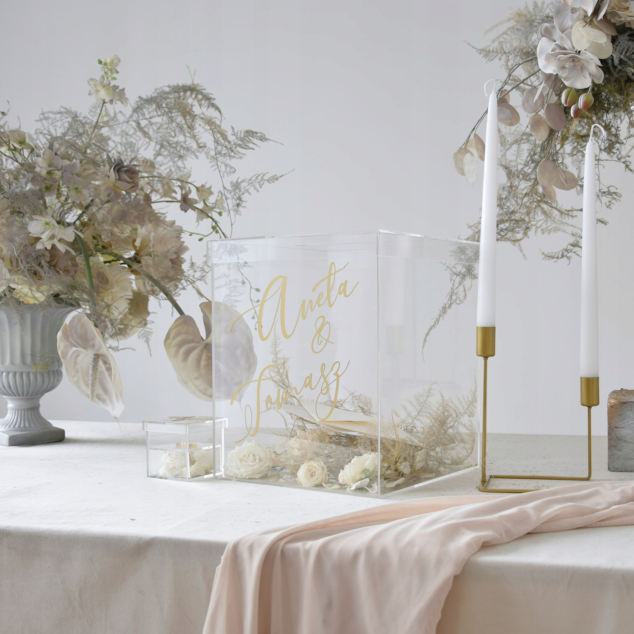 DUŻE Pudełko na koperty z plexi imiona ślub BABIE LATO Kod producenta 5906506316070