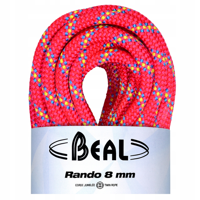 Lina Beal Rando 8mm Standard Czerwony 30 m Kolor pomarańczowy