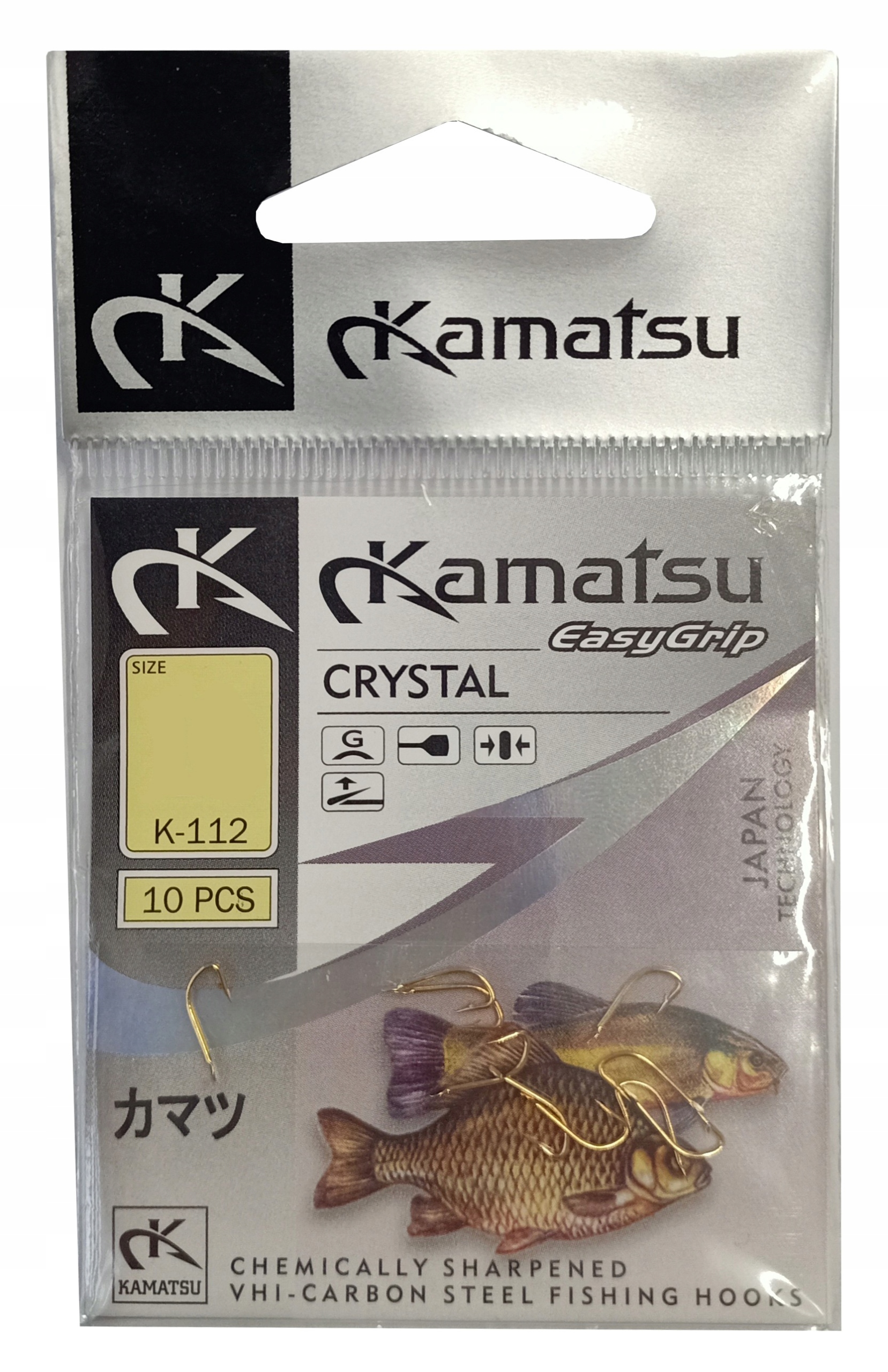 Kamatsu haki haczyki Crystal gold kuty z łopatką Nr 10 (10szt/op.)